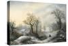 Glistening Winter's Eve-William Stone-Stretched Canvas