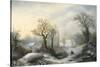 Glistening Winter's Eve-William Stone-Stretched Canvas
