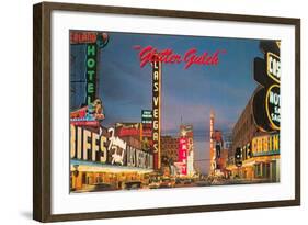 Glitter Gulch, Las Vegas, Nevada-null-Framed Art Print