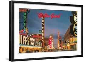 Glitter Gulch, Las Vegas, Nevada-null-Framed Art Print