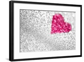 Glitter Heart Background-Stephanie Zieber-Framed Photographic Print