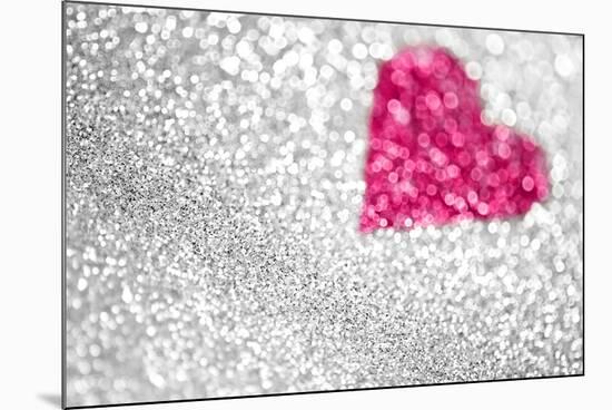 Glitter Heart Background-Stephanie Zieber-Mounted Photographic Print