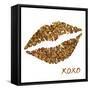 Glitter Lips Sq I-N. Harbick-Framed Stretched Canvas