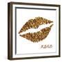 Glitter Lips Sq I-N. Harbick-Framed Art Print