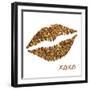 Glitter Lips Sq I-N. Harbick-Framed Art Print