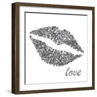 Glitter Lips Sq II-N. Harbick-Framed Art Print