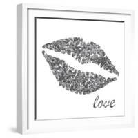 Glitter Lips Sq II-N. Harbick-Framed Art Print