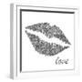 Glitter Lips Sq II-N. Harbick-Framed Art Print