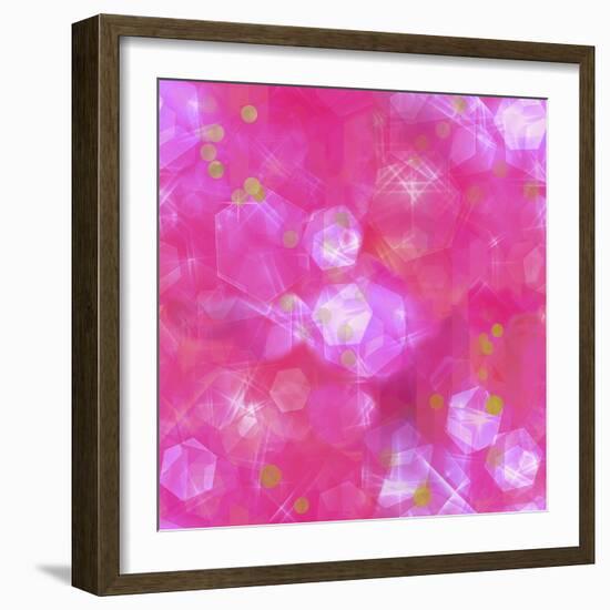 Glitter Love Pink Pattern-Tina Lavoie-Framed Giclee Print