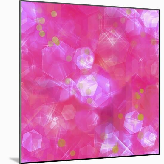 Glitter Love Pink Pattern-Tina Lavoie-Mounted Giclee Print