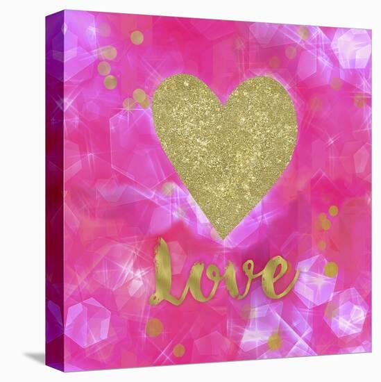 Glitter Love Pink-Tina Lavoie-Stretched Canvas