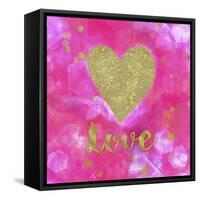 Glitter Love Pink-Tina Lavoie-Framed Stretched Canvas