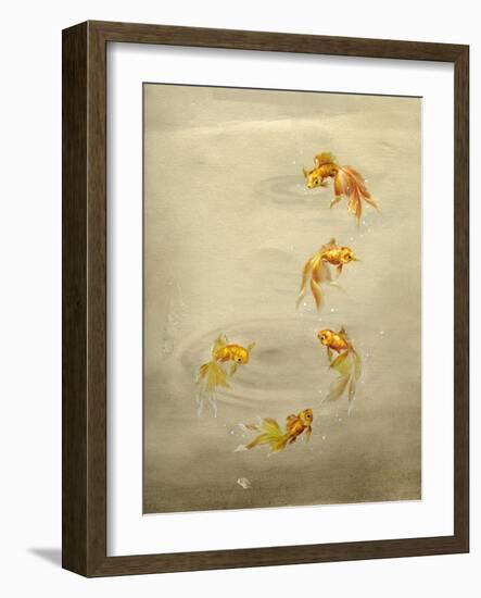 Glittering Goldfish-Peggy Harris-Framed Giclee Print