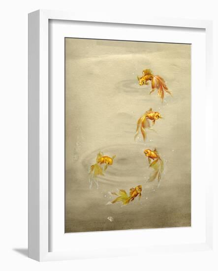 Glittering Goldfish-Peggy Harris-Framed Giclee Print