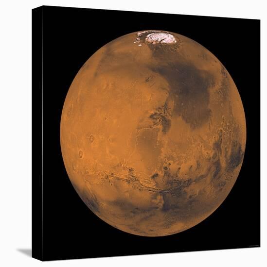 Global Color View of Mars-Stocktrek Images-Stretched Canvas