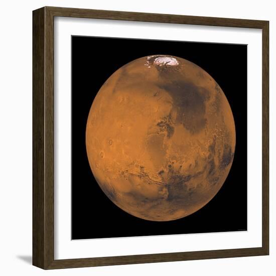 Global Color View of Mars-Stocktrek Images-Framed Photographic Print