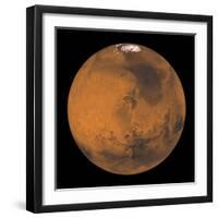 Global Color View of Mars-Stocktrek Images-Framed Photographic Print