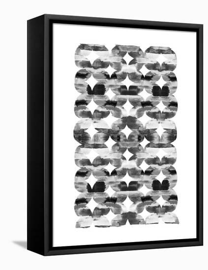 Global Influence 1 B&W-Bella Dos Santos-Framed Stretched Canvas