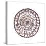 Global Mandala 1-Lora Gold-Stretched Canvas