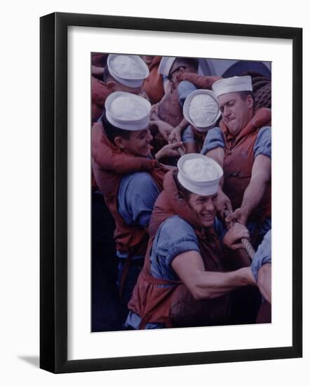 Global Navy Air Operations on Carrier Independence-John Dominis-Framed Photographic Print