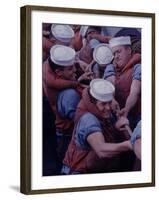 Global Navy Air Operations on Carrier Independence-John Dominis-Framed Photographic Print