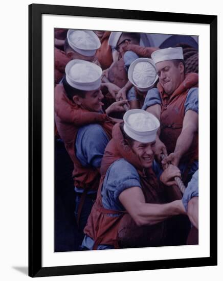 Global Navy Air Operations on Carrier Independence-John Dominis-Framed Photographic Print