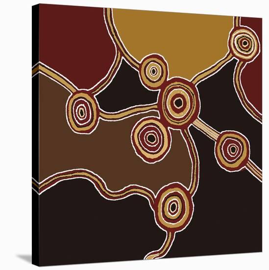 'Global Pattern - Connect' Stretched Canvas Print - Mark Chandon ...