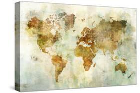 Global Patterned Map-Ken Roko-Stretched Canvas