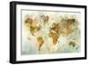 Global Patterned Map-Ken Roko-Framed Premium Giclee Print