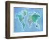 Global Patterned World Map-Arnie Fisk-Framed Art Print