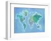 Global Patterned World Map-Arnie Fisk-Framed Art Print