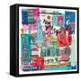 Global Travel I-Farida Zaman-Framed Stretched Canvas