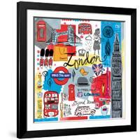 Global Travel III-Farida Zaman-Framed Art Print