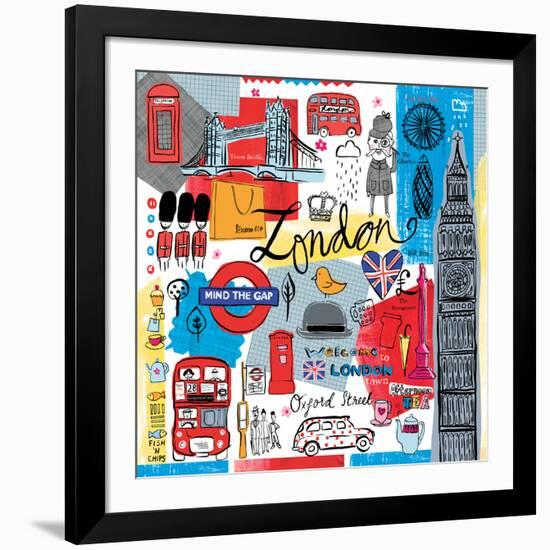 Global Travel III-Farida Zaman-Framed Art Print