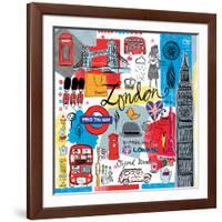 Global Travel III-Farida Zaman-Framed Art Print