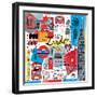 Global Travel III-Farida Zaman-Framed Art Print