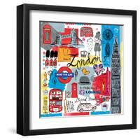 Global Travel III-Farida Zaman-Framed Art Print