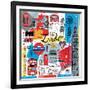 Global Travel III-Farida Zaman-Framed Art Print