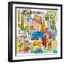 Global Travel IX-Farida Zaman-Framed Art Print