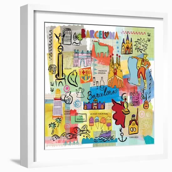 Global Travel IX-Farida Zaman-Framed Art Print