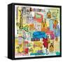 Global Travel IX-Farida Zaman-Framed Stretched Canvas