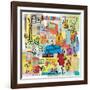 Global Travel IX-Farida Zaman-Framed Art Print