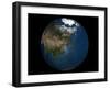 Global View over Asia Showing Arctic Sea Ice-Stocktrek Images-Framed Photographic Print