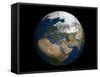 Global View over Europe and Scandinavia Showing Arctic Sea Ice-Stocktrek Images-Framed Stretched Canvas