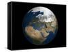 Global View over Europe and Scandinavia Showing Arctic Sea Ice-Stocktrek Images-Framed Stretched Canvas