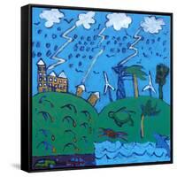 Global Warming-Paul Powis-Framed Stretched Canvas