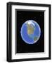 Globe against starfield-Matthias Kulka-Framed Giclee Print