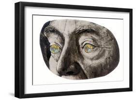 Globe Eyes, 2016 (Collage)-Deirdre Kelly-Framed Giclee Print