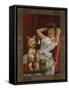 Globe Tobacco Co. Goes to the Dogs-null-Framed Stretched Canvas
