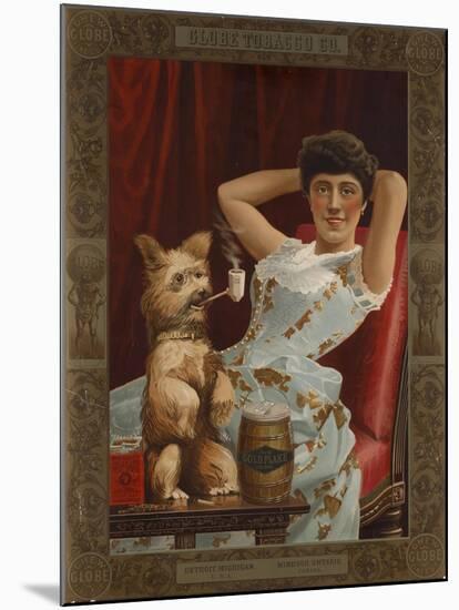 Globe Tobacco Co. Goes to the Dogs-null-Mounted Giclee Print